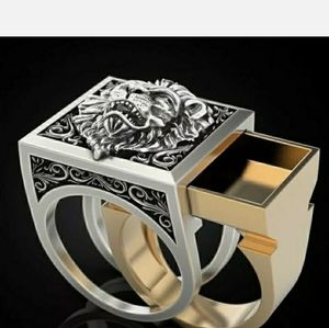 size 11 silver and gold ring